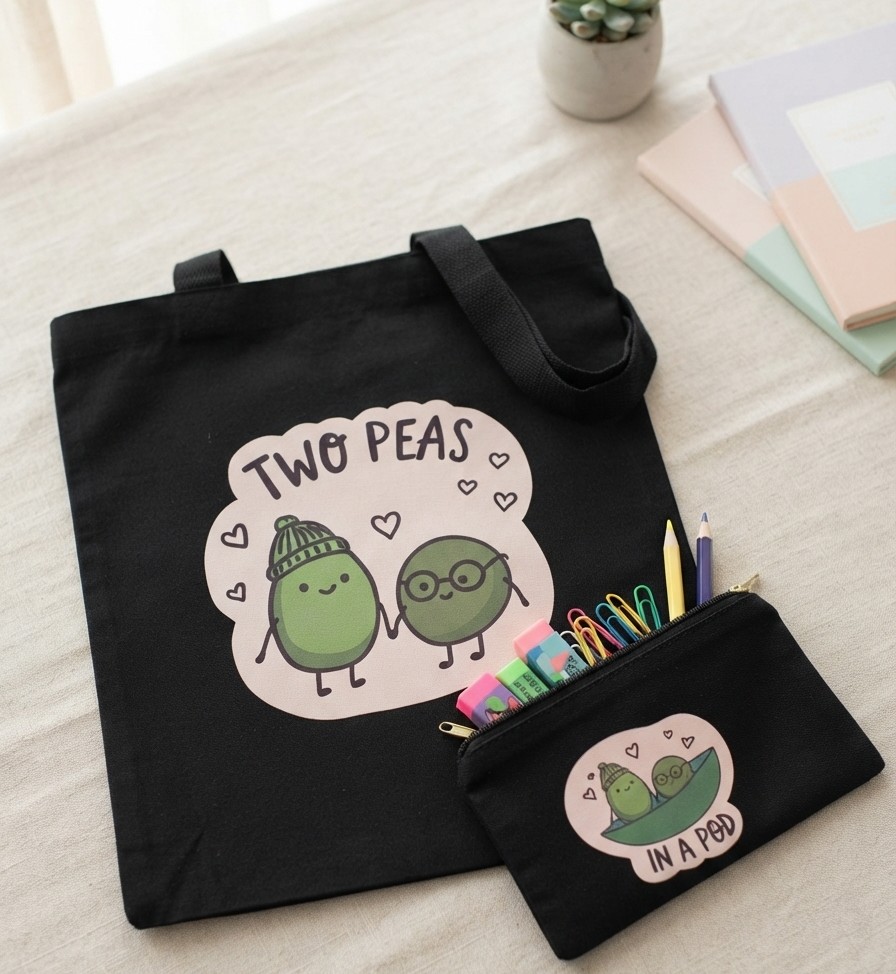 Pea-fect Sibling Tote Set - Image 1