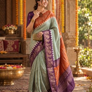 Mandira - Heritage Stripes and Temple Motifs