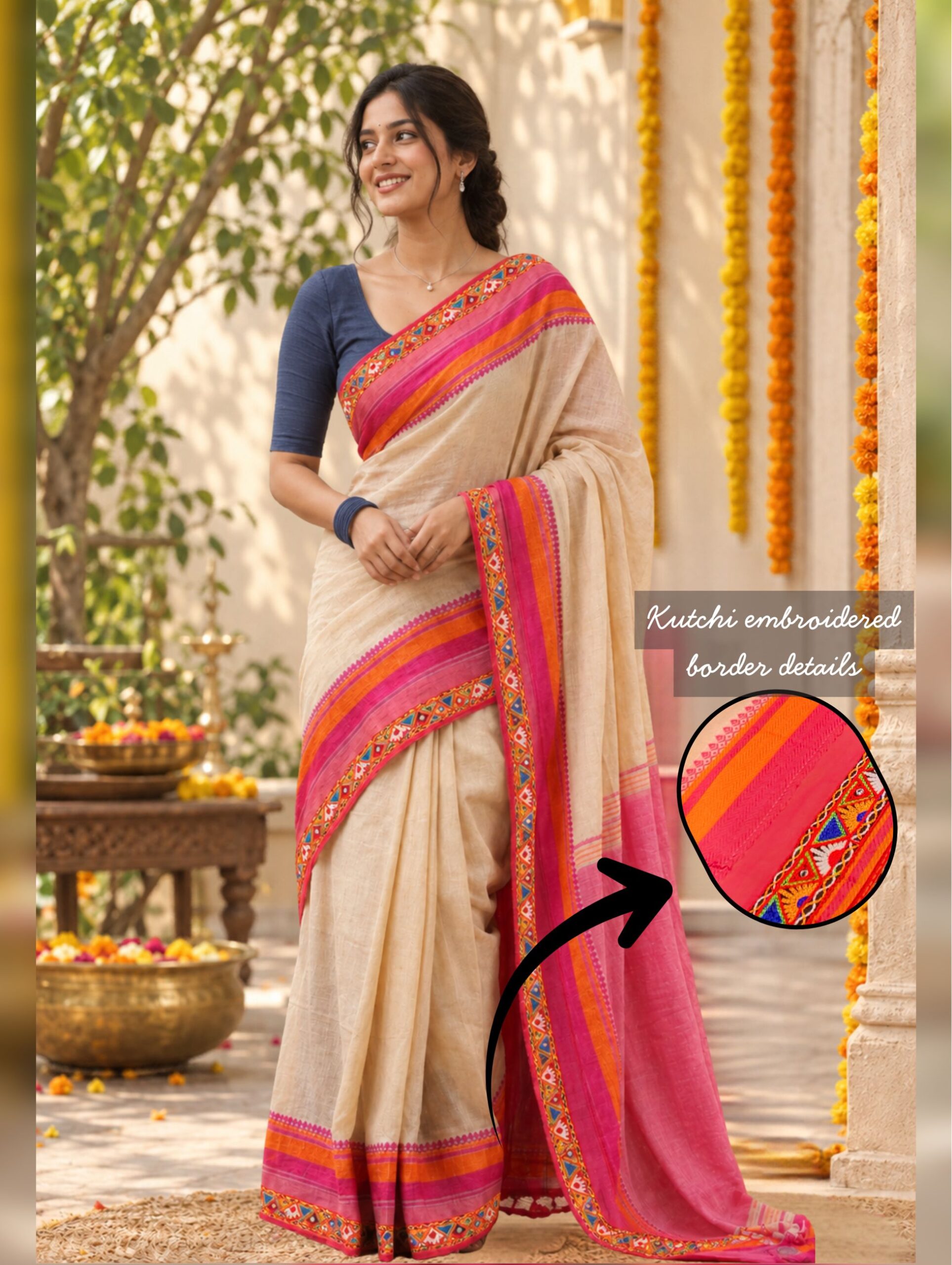Mridula - Bengal Handloom Cotton Saree - Image 1