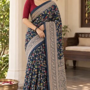 Pashmina - Riwaz, Printed Silk Saree