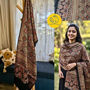 Ajrak Printed Silk Stoles