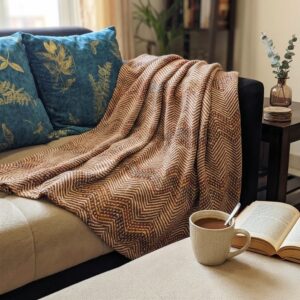 Throw Blanket - RUSTIC EARTH CHEVRON